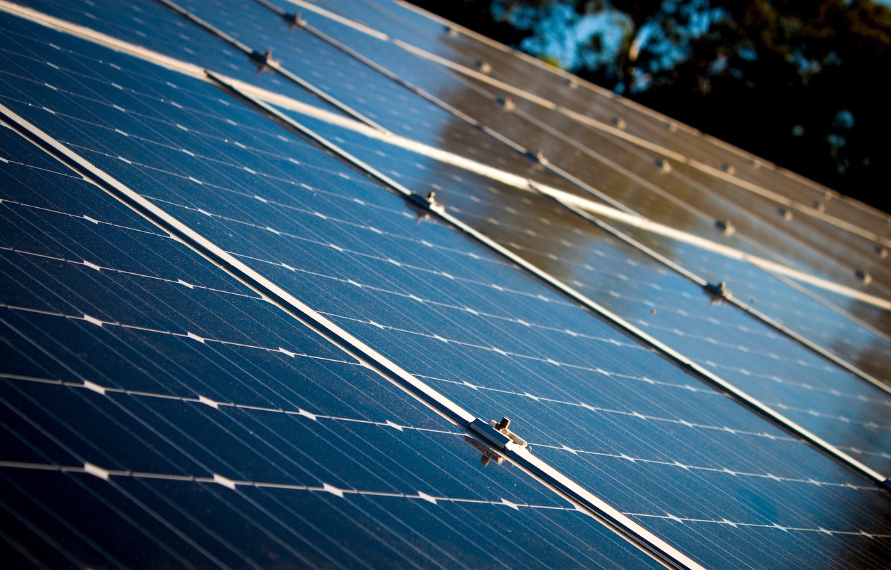 Panneau solaire photo de gros plan